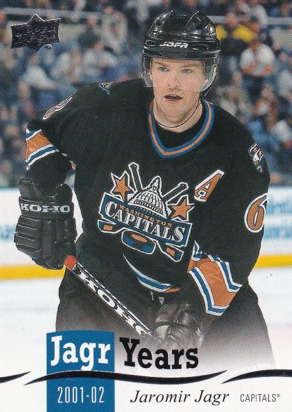 insert karta JAROMÍR JÁGR 18-19 UD Ser. 1 Jagr Years číslo JJ-12